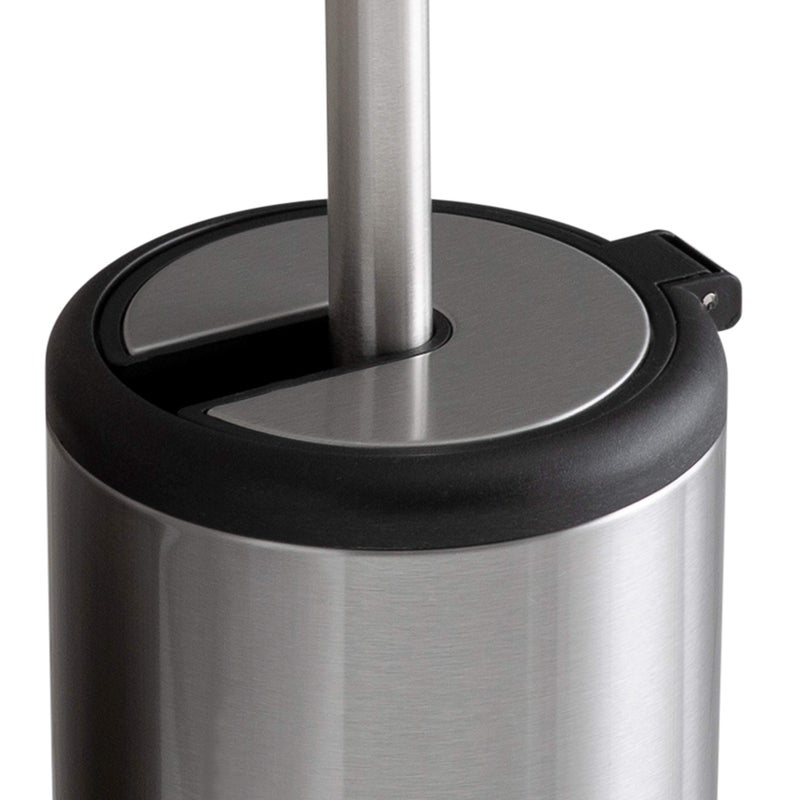 Bath Bliss Toilet Brush and Holder | Self Closing Lid | 360 Degree Brush Head | Bathroom Cleaning | Compact Size | Storage and Organization | Stainless Steel - Image 3